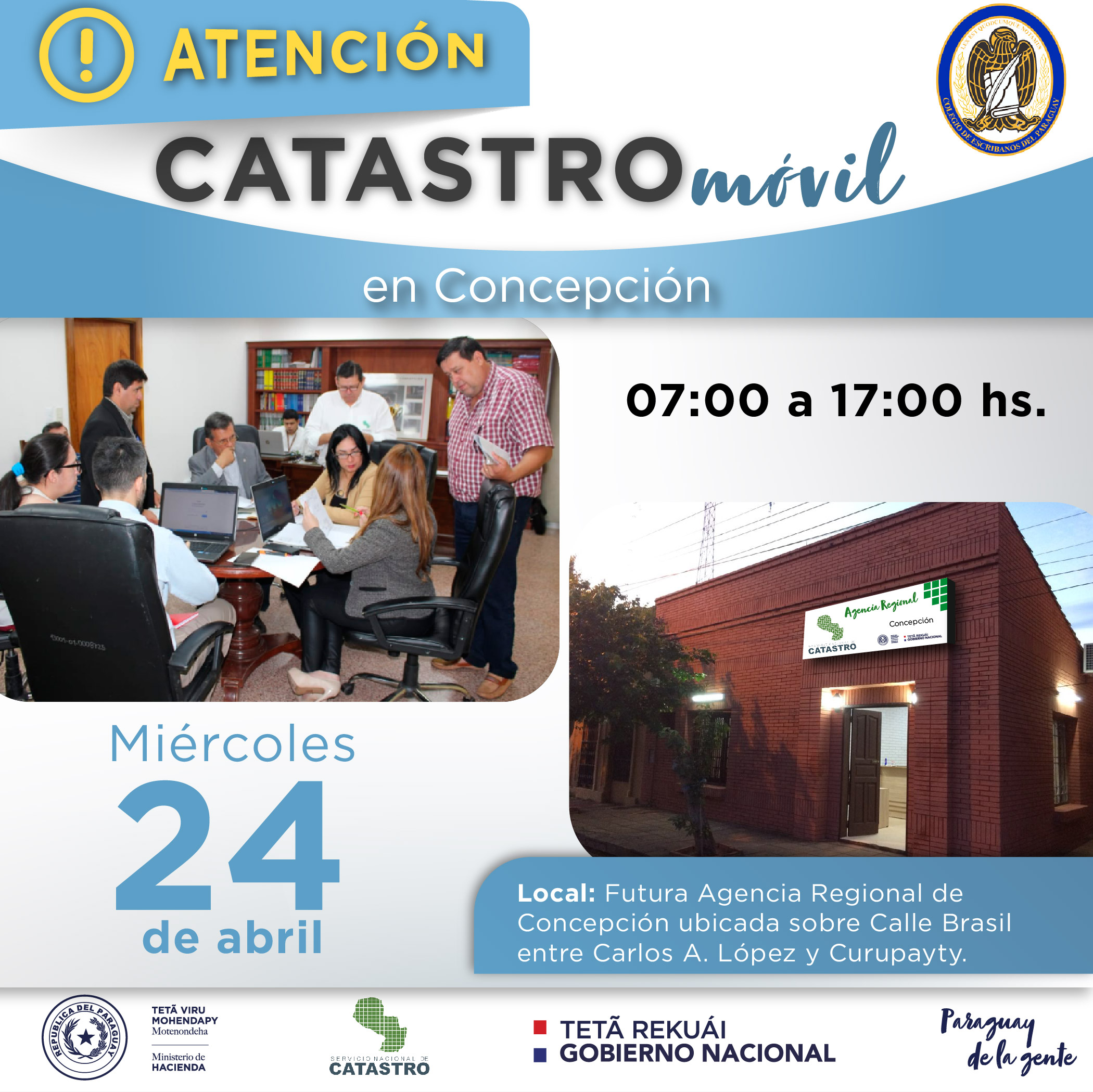 Catastro Móvil llegará al departamento de Concepción